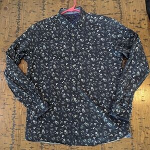 Ted Baker L dark floral shirt